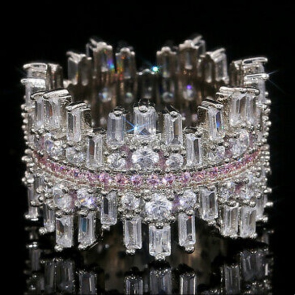 Jewelry - NWT 925 STERLING SILVER Diamond LUXURY Ring 6-10